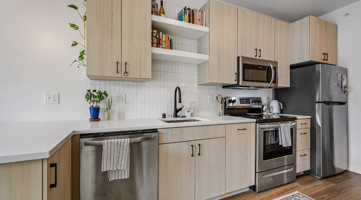 an apartment kitchen